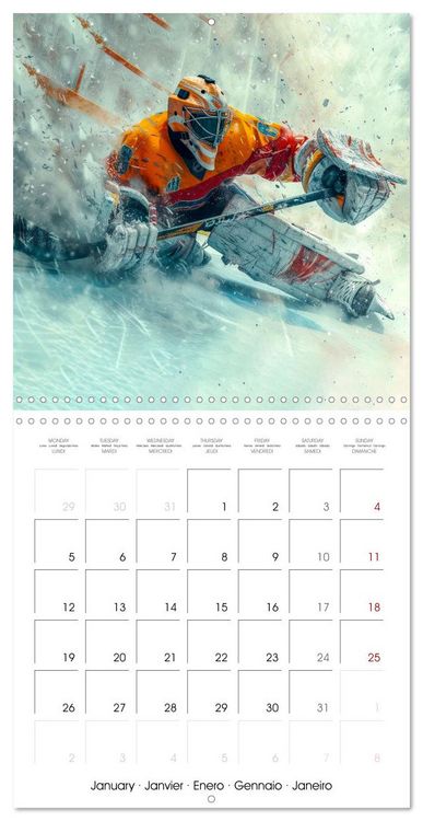 Produktbild: THE SPIRIT OF ICE HOCKEY (Wall Calendar 2026 12 &times; 12 Inch) CALVENDO 12 Month Wall Calendar