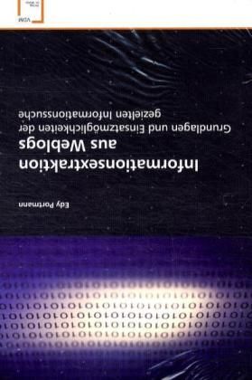 Produktbild: Portmann Edy: Informationsextraktion aus Weblogs