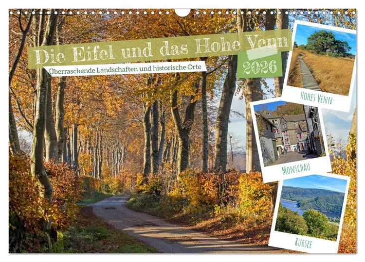 Produktbild: Die Eifel und das Hohe Venn (Wandkalender 2026 DIN A3 quer), CALVENDO Monatskalender