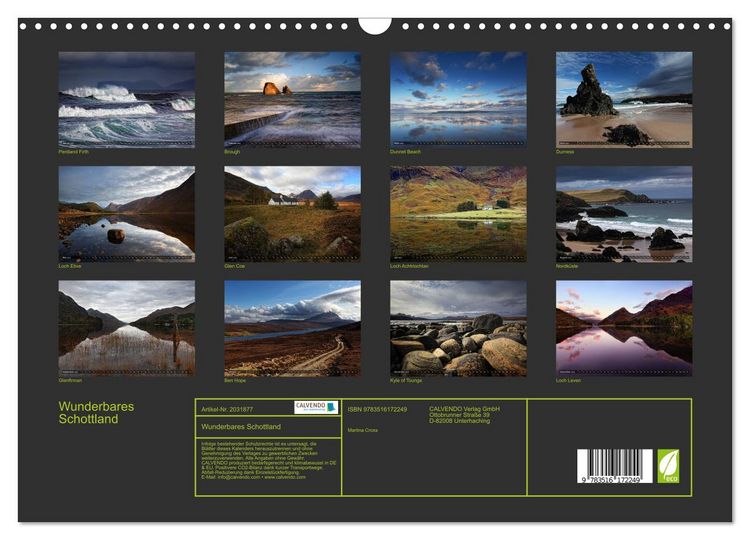 Produktbild: Wunderbares Schottland (Wandkalender 2026 DIN A3 quer), CALVENDO Monatskalender