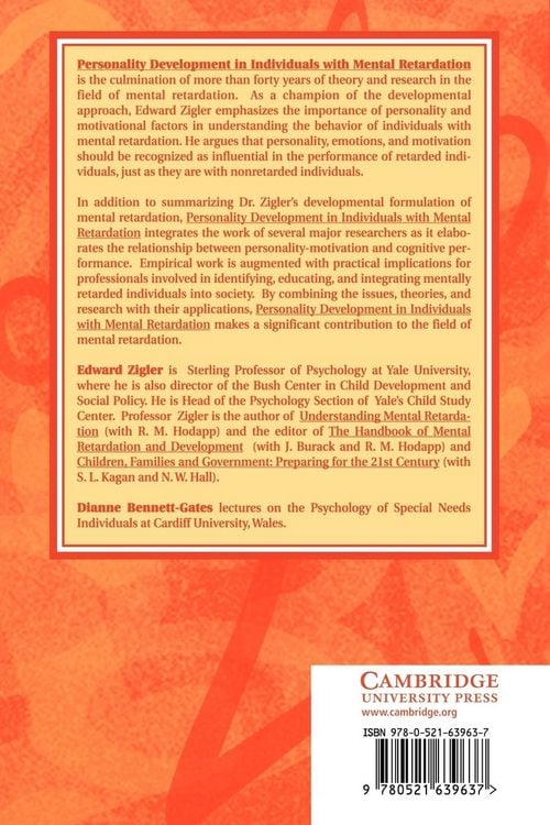 Produktbild: Personality Development in Individuals with Mental Retardation