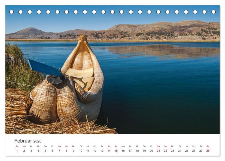 Produktbild: Geheimnisvolles Peru (Tischkalender 2026 DIN A5 quer), CALVENDO Monatskalender