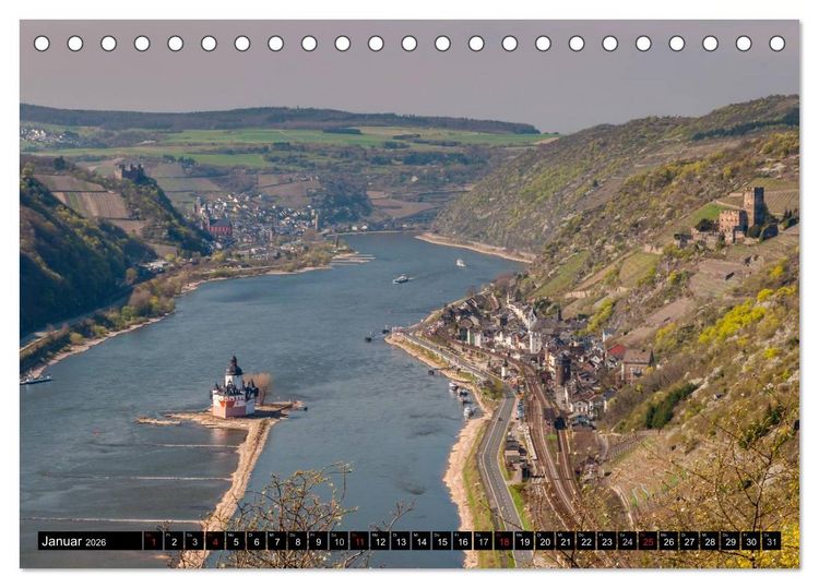 Produktbild: Rheinsteig Impressionen III (Tischkalender 2026 DIN A5 quer), CALVENDO Monatskalender