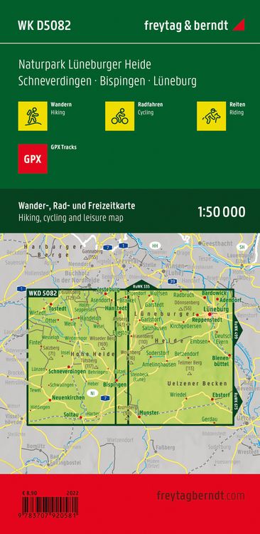Produktbild: Naturpark L&uuml;neburger Heide, Wander-, Rad- und Freizeitkarte 1:50.000, freytag & berndt, WK D5082