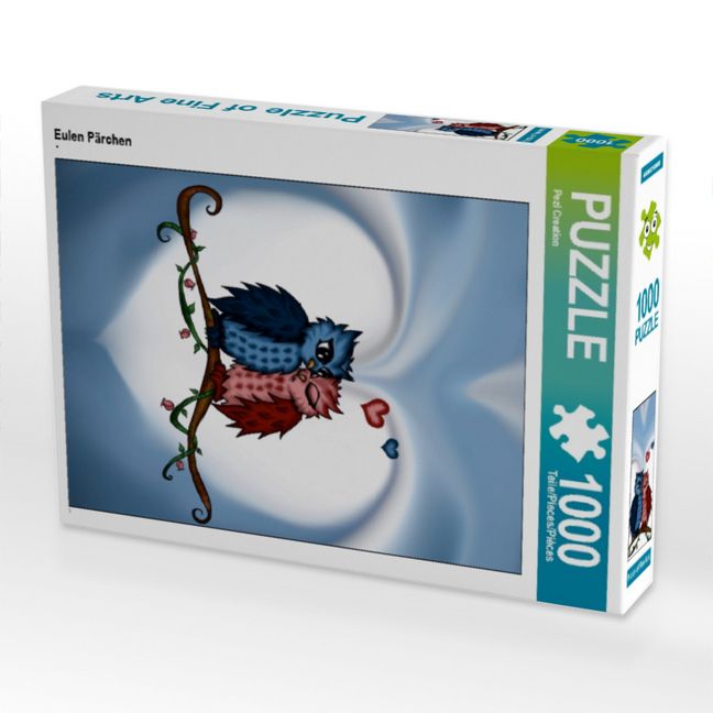 Produktbild: CALVENDO Puzzle Eulen P&auml;rchen | 1000 Teile Lege-Gr&ouml;&szlig;e 64x48cm Foto-Puzzle f&uuml;r gl&uuml;ckliche Stunden