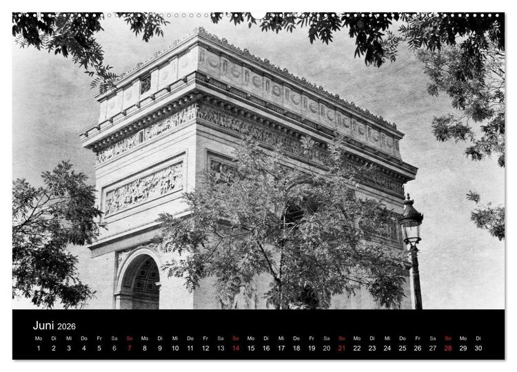 Produktbild: Streifzug durch Paris (Wandkalender 2026 DIN A2 quer), CALVENDO Monatskalender