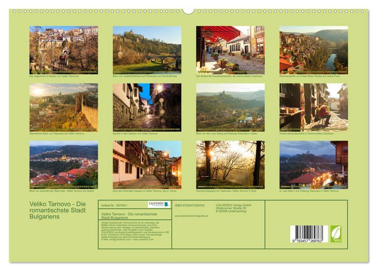 Produktbild: Veliko Tarnovo - Die romantischste Stadt Bulgariens (hochwertiger Premium Wandkalender 2026 DIN A2 quer), Kunstdruck in Hochglanz
