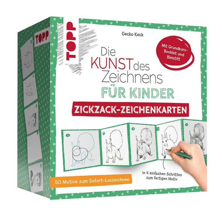 Produktbild: Die Kunst des Zeichnens f&uuml;r Kinder Zickzack-Zeichenkarten