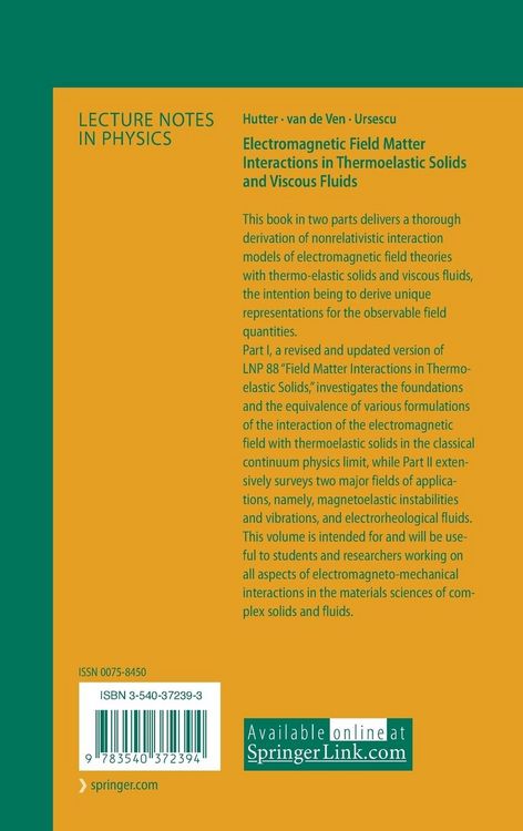 Produktbild: Electromagnetic Field Matter Interactions in Thermoelasic Solids and Viscous Fluids