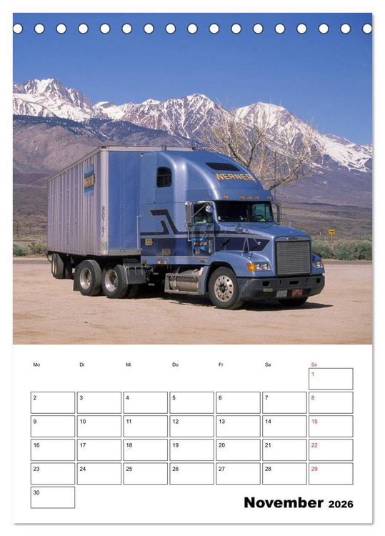 Produktbild: US-Trucks ... unterwegs im amerikanischen Westen - Monatsplaner (Tischkalender 2026 DIN A5 hoch), CALVENDO Monatskalender