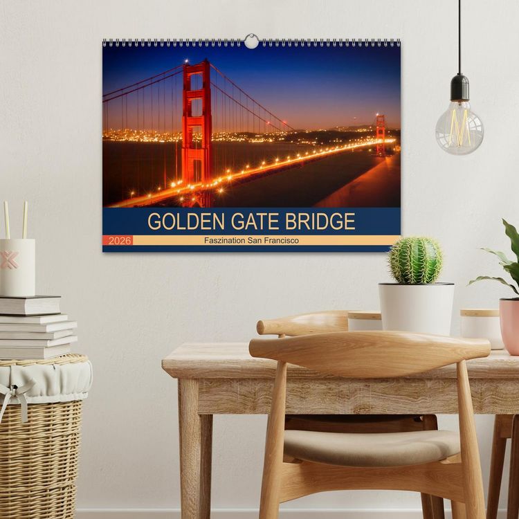 Produktbild: GOLDEN GATE BRIDGE Faszination San Francisco (Wandkalender 2026 DIN A3 quer), CALVENDO Monatskalender