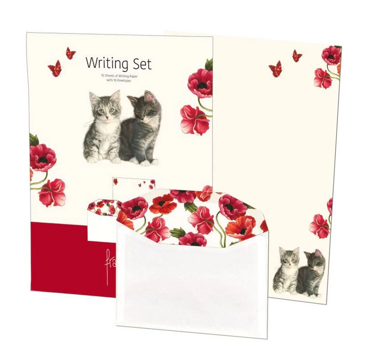 Produktbild: Franciens Kittens & Poppies: Briefpapier & Umschl&auml;ge