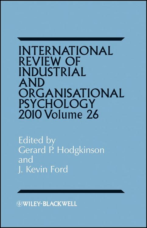 Produktbild: International Review of Industrial and Organizational Psychology 2011, Volume 26