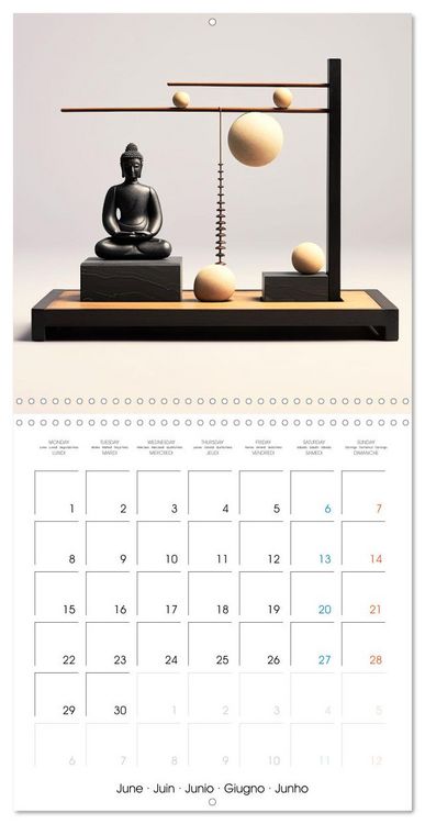 Produktbild: Instant paisible (Calendrier mural carr&eacute; 2026 30x30 cm) Calendrier double avec une page pour vos prises de notes