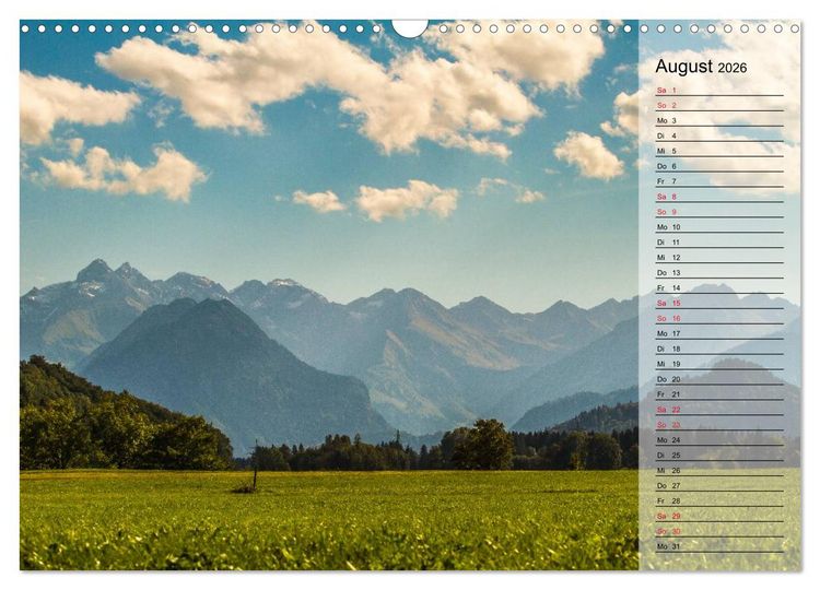 Produktbild: Das Oberstdorfer Allg&auml;u (Wandkalender 2026 DIN A3 quer), CALVENDO Monatskalender