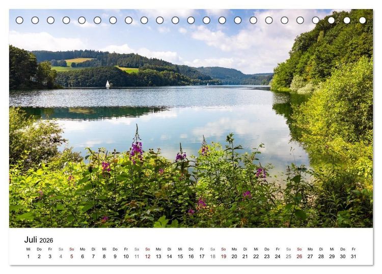 Produktbild: Sauerland - Land der tausend Berge (Tischkalender 2026 DIN A5 quer), CALVENDO Monatskalender