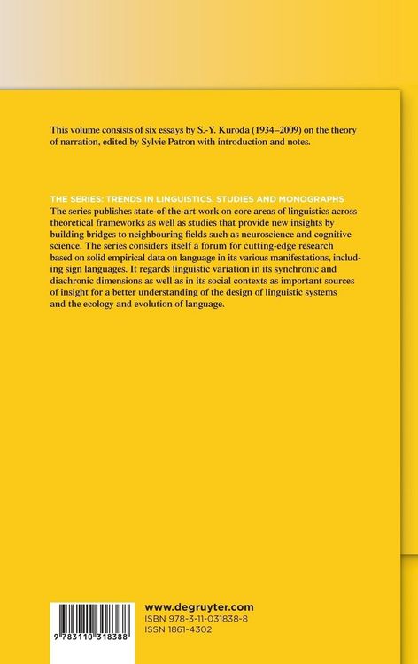 Produktbild: Toward a Poetic Theory of Narration