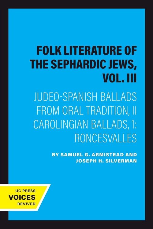 Produktbild: Folk Literature of the Sephardic Jews, Vol. III