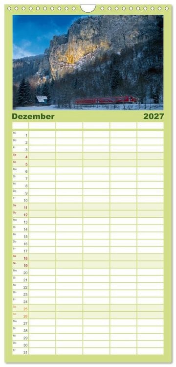 Produktbild: Familienplaner 2027 - Gro&szlig;e Landschaft Obere Donau mit 5 Spalten (Wandkalender, 21 x 45 cm) CALVENDO