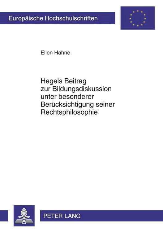 Produktbild: Hegels Beitrag zur Bildungsdiskussion unter besonderer Ber&uuml;cksichtigung seiner Rechtsphilosophie