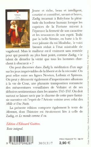 Produktbild: Zadig ou La destin&eacute;e. Le monde comme il va. Memnon