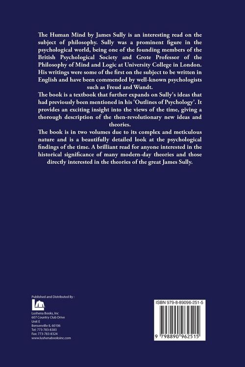 Produktbild: The Human Mind A Text-Book of Psychology Volume 1 of 2
