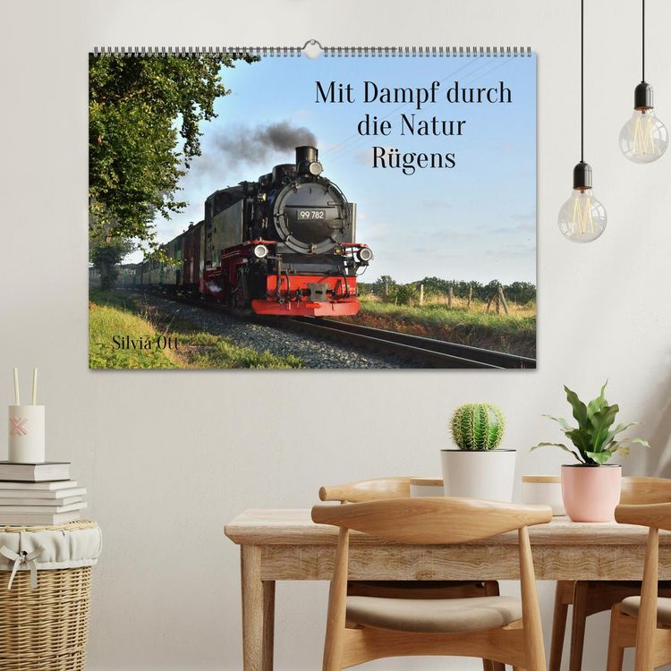 Produktbild: Mit Dampf durch die Natur R&uuml;gens (Wandkalender 2026 DIN A2 quer), CALVENDO Monatskalender