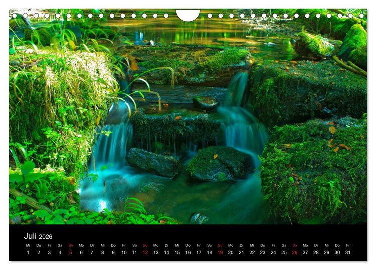 Produktbild: Geheimnisvolle B&auml;che und Fl&uuml;sse (Wandkalender 2026 DIN A4 quer), CALVENDO Monatskalender
