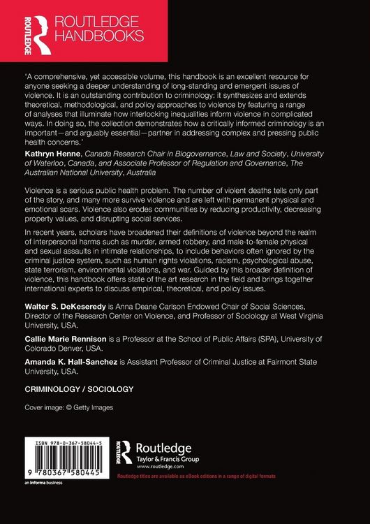 Produktbild: The Routledge International Handbook of Violence Studies