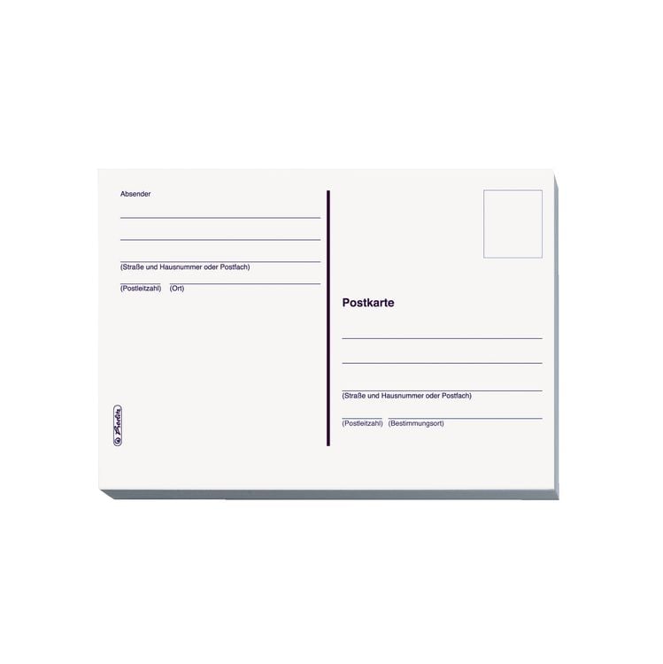 Produktbild: Herlitz Postkarte A6 wei&szlig; 20er Set