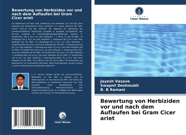 Produktbild: Bewertung von Herbiziden vor und nach dem Auflaufen bei Gram Cicer ariet