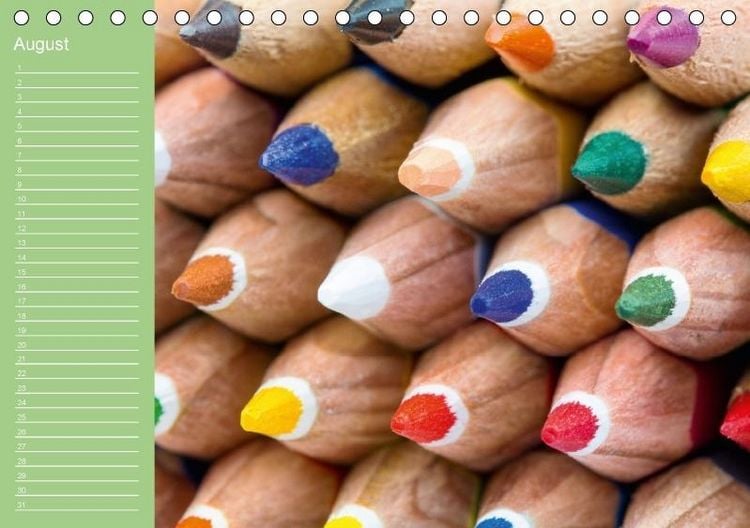 Produktbild: Die bunte Welt der Stifte - Geburtstagskalender (Tischkalender immerw&auml;hrend DIN A5 quer)