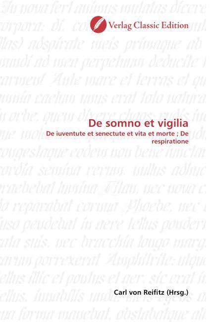 Produktbild: De somno et vigilia