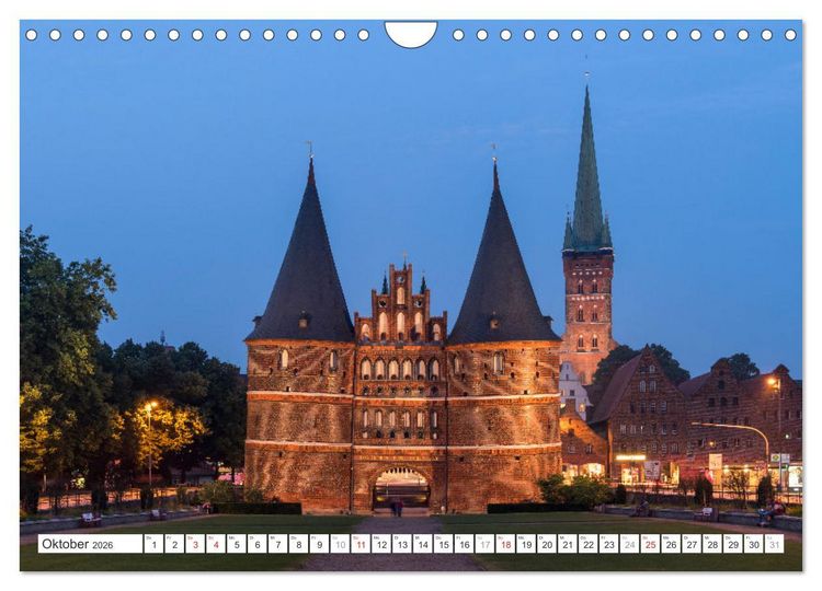 Produktbild: Schleswig-Holstein - Hansestadt L&uuml;beck (Wandkalender 2026 DIN A4 quer), CALVENDO Monatskalender