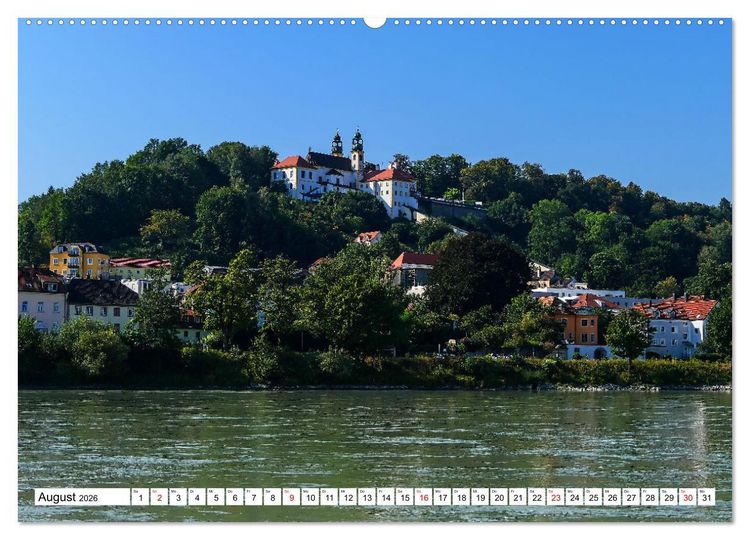 Produktbild: Passau die Barockstadt an der Donau (hochwertiger Premium Wandkalender 2026 DIN A2 quer), Kunstdruck in Hochglanz