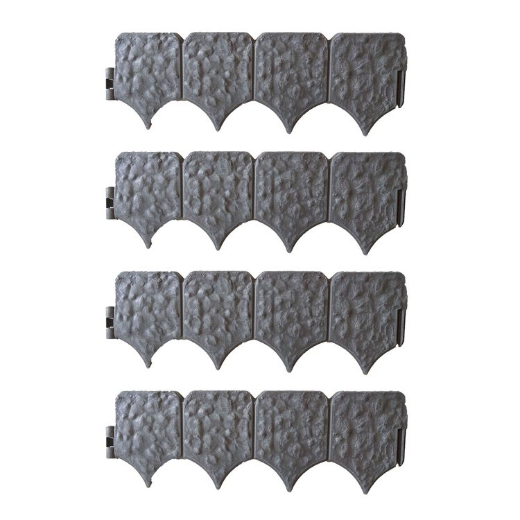 Produktbild: HTI-Living Beetumrandung Nessa, Stone, 4teilig, grau Beetumrandung Nessa, Stone, 4teilig, grau