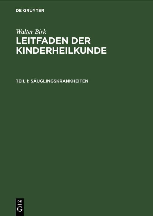 Produktbild: S&auml;uglingskrankheiten