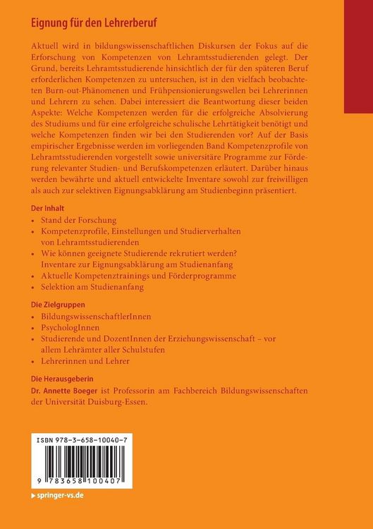 Produktbild: Eignung f&uuml;r den Lehrerberuf