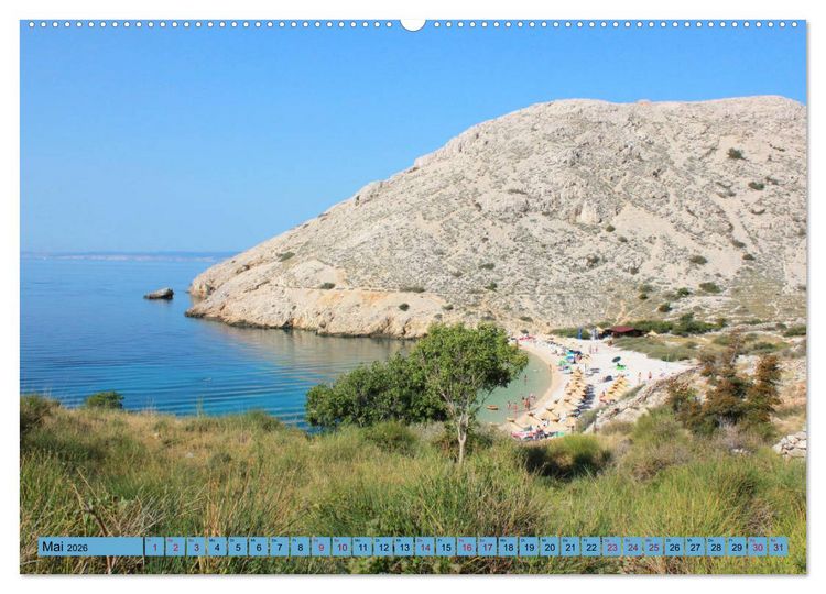 Produktbild: Istrien und Insel Krk - Impressionen eines kroatischen Sommers (Wandkalender 2026 DIN A2 quer), CALVENDO Monatskalender