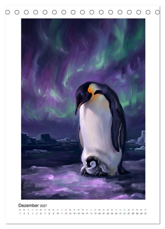 Produktbild: Pinguine - Watscheln, Kuscheln, Staunen (Tischkalender 2027 DIN A5 hoch), CALVENDO Monatskalender