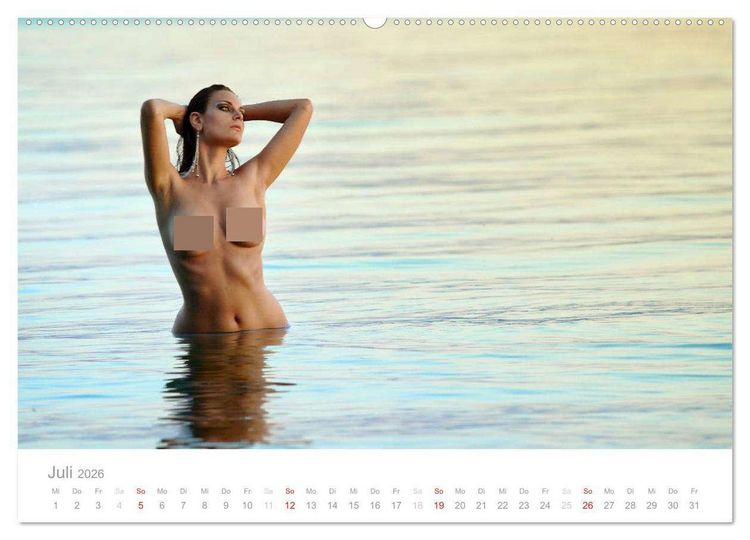 Produktbild: Wasser und Nymphen - Akt am Wasser (hochwertiger Premium Wandkalender 2026 DIN A2 quer), Kunstdruck in Hochglanz