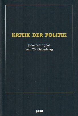 Produktbild: Kritik der Politik