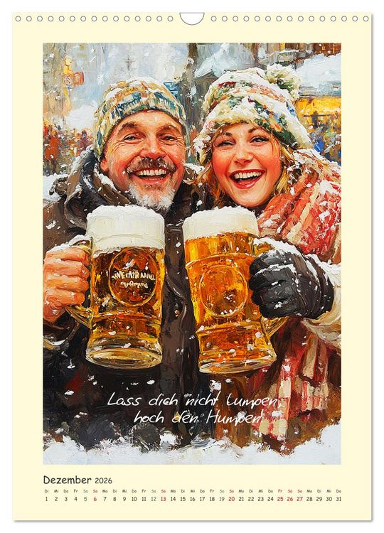 Produktbild: Bier, B&auml;uche, Spr&uuml;che. Spa&szlig; mit Hopfen und Malz (Wandkalender 2026 DIN A3 hoch), CALVENDO Monatskalender