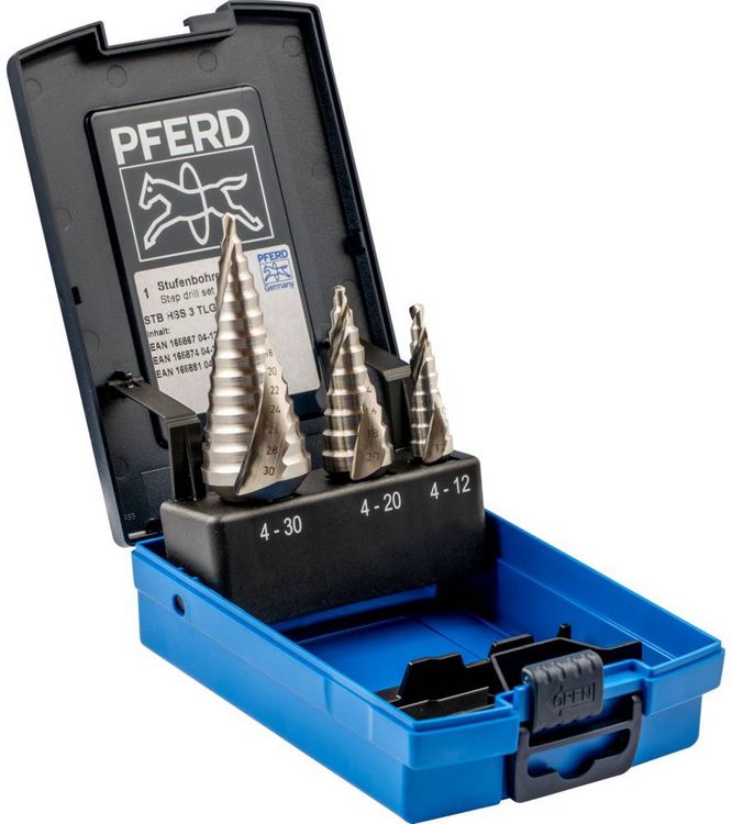 Produktbild: PFERD TOOLS 25201046 SET STB HSS 3 HSS Stufenbohrer-Set 3teilig 1St.