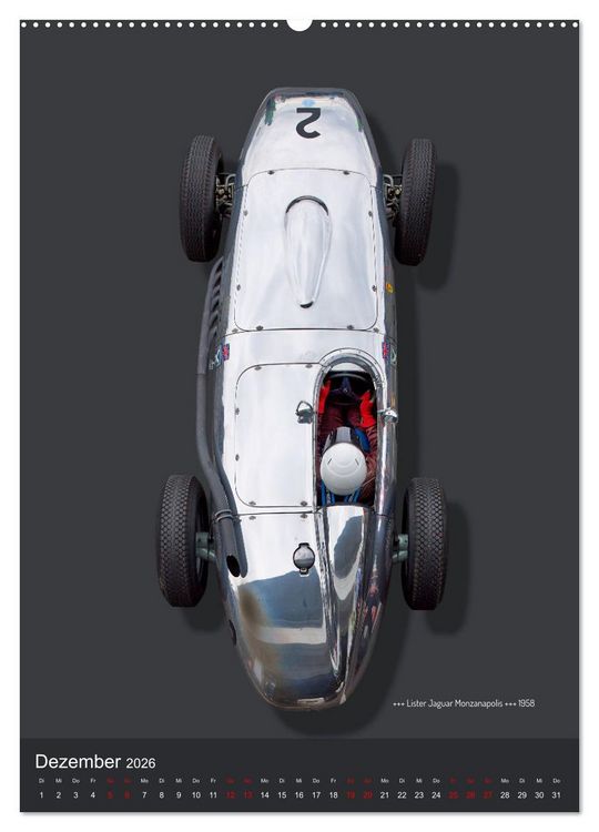 Produktbild: Legenden des Rennsports, Historic Grand Prix Cars 1925-1960 (hochwertiger Premium Wandkalender 2026 DIN A2 hoch), Kunstdruck in Hochglanz