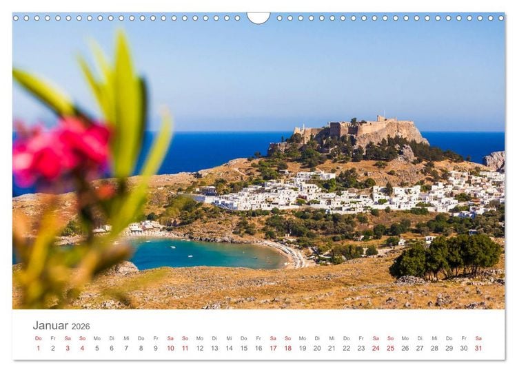 Produktbild: RHODOS Impressionen (Wandkalender 2026 DIN A3 quer), CALVENDO Monatskalender