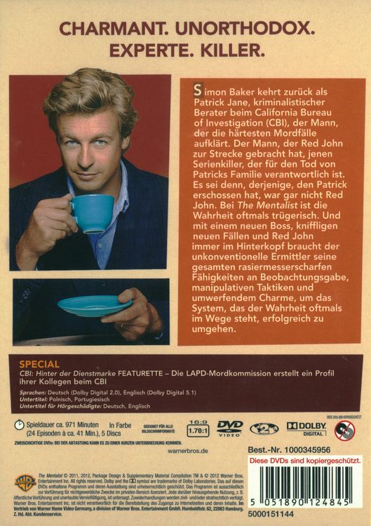 Produktbild: The Mentalist - Staffel 4 [5 DVDs]