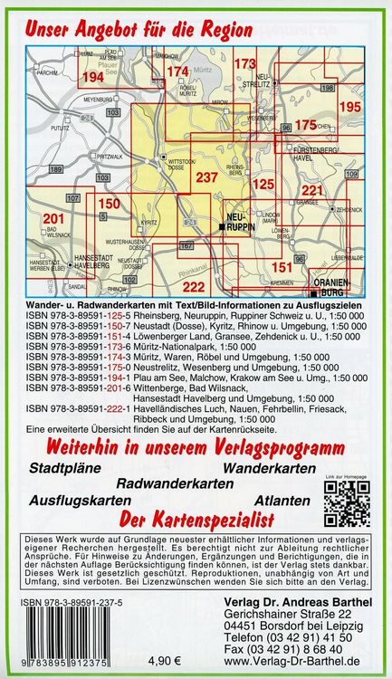 Produktbild: Kyritz-Ruppiner Heide, Wittstock/Dosse, Mirow, Rheinsberg und Umgebung