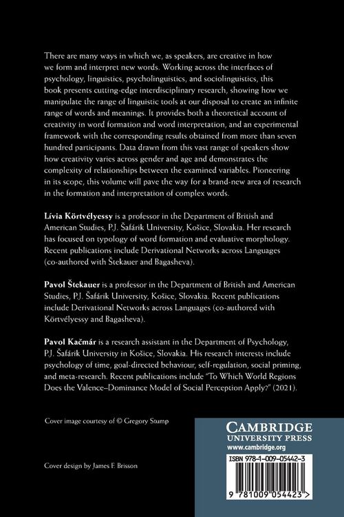 Produktbild: Creativity in Word Formation and Word Interpretation