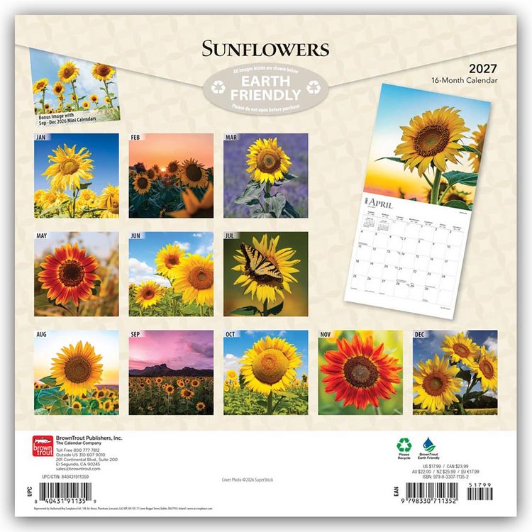 Produktbild: Sunflowers &ndash; Sonnenblumen 2027 &ndash; 16-Monatskalender